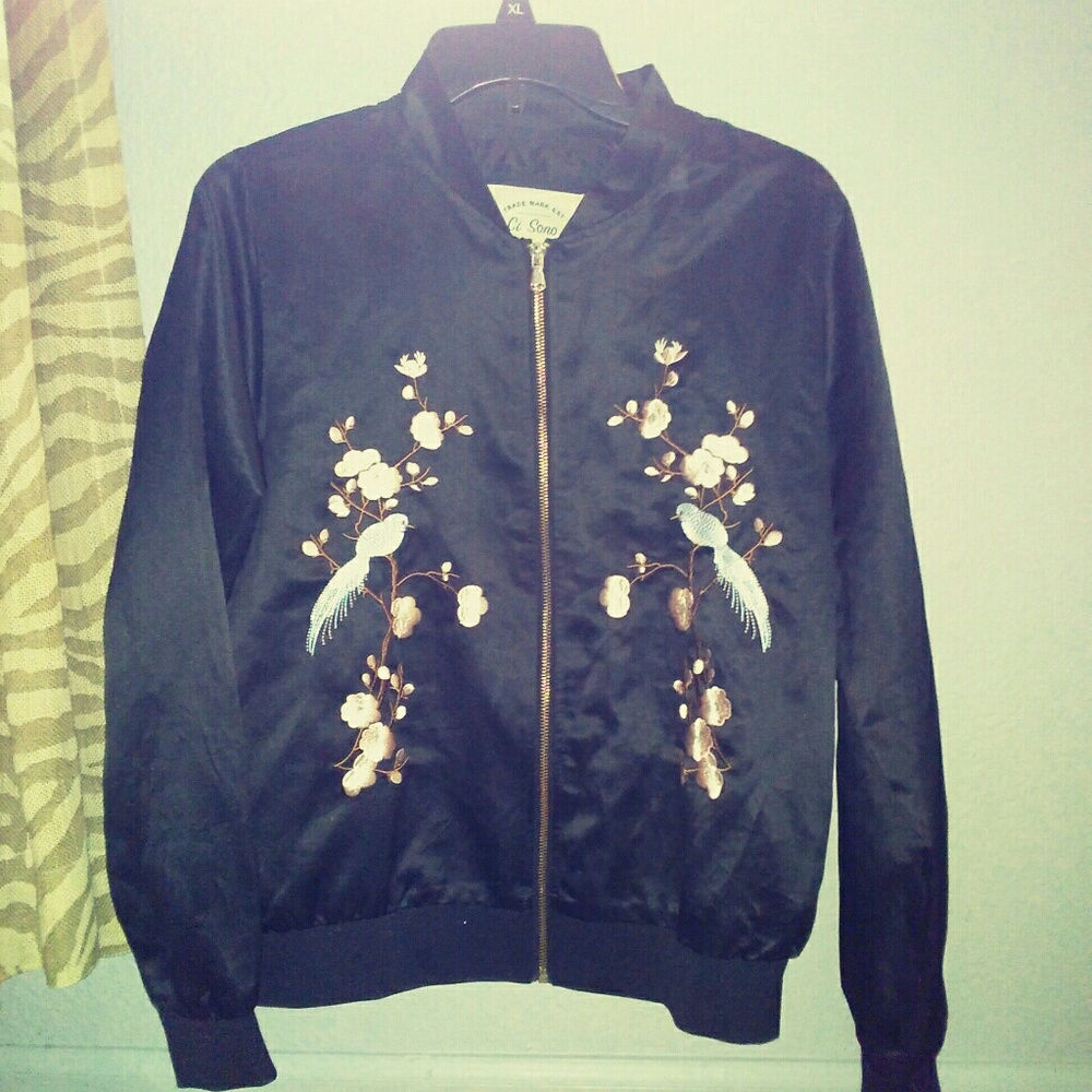 VINTAGE CREW NECK BOMBER JACKET **